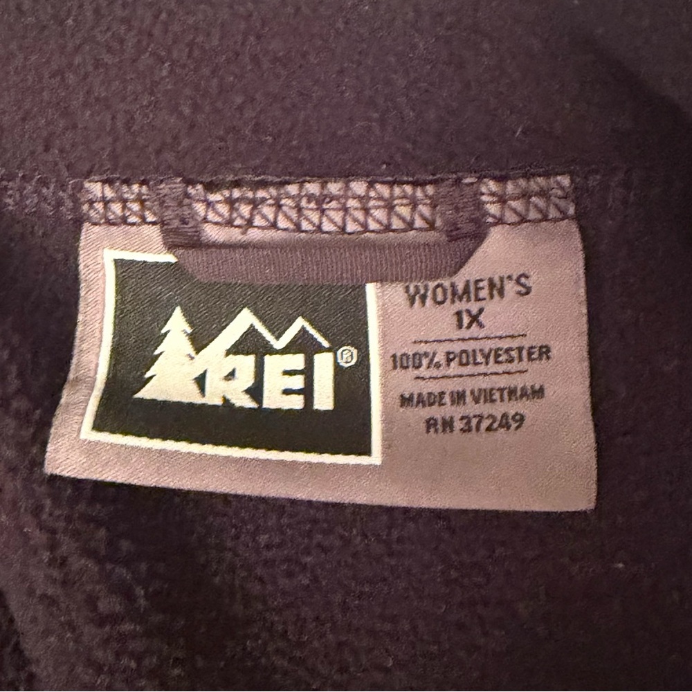 REI Vest Womens 1X‎ Polartec Sleeveless Full Zip Fleece Black - Picture 5 of 6